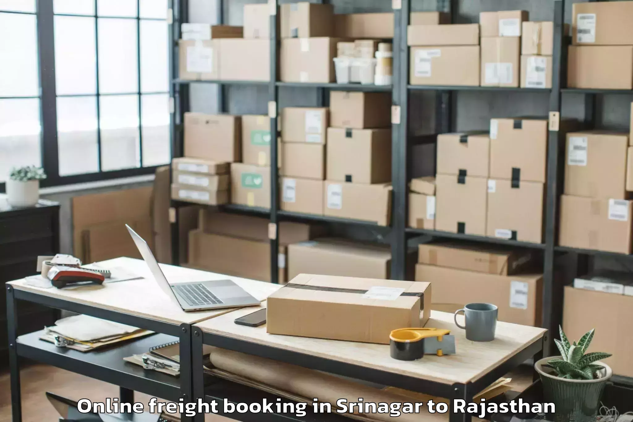 Reliable Srinagar to Arnod Online Freight Booking